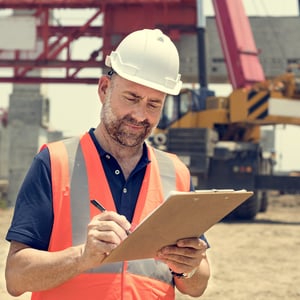 Construction Worker With Hard Hat