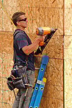 Construction Worker with Nail Gun