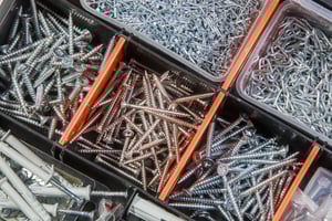Screws and Nails in Box